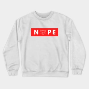 Nope Lazy English funny cat Lover Gift Crewneck Sweatshirt